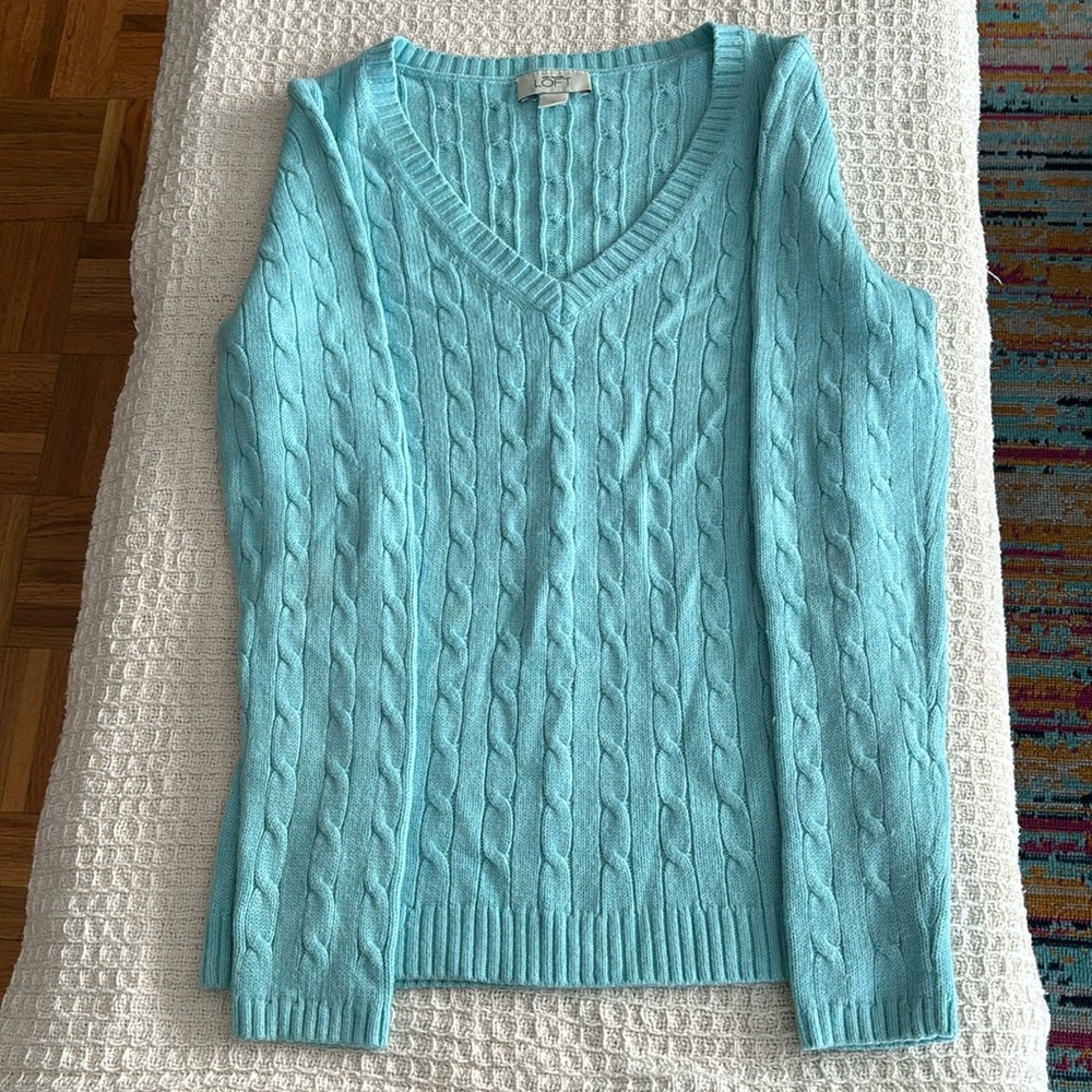 Spring cable knit sweater